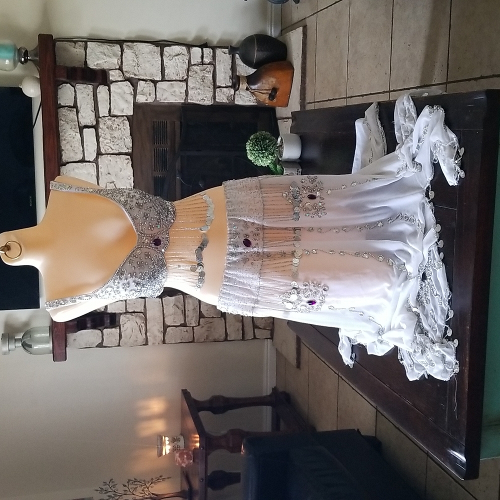 White Belly Dance Costume /Set